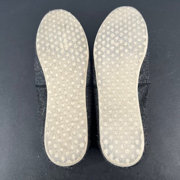 Toms Belmont Canvas Slip On Sneakers Shoes Size 8.5 Black Iridescent Glimmer - Picture 11 of 12